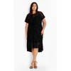 Women's Plus Size Sienna Mesh Dress - black | CITY CHIC - 2 of 4
