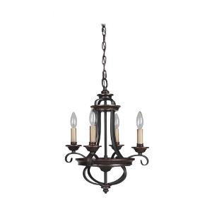 Craftmade Lighting Stafford 4 - Light Chandelier in  Aged Bronze/Textured Black - 1 of 2