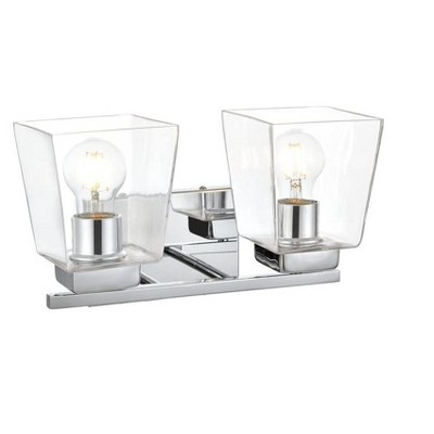 Elegant Lighting Merrick 2 light Chrome and Clear Bath Sconce