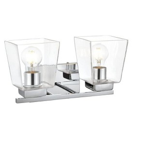 Elegant Lighting Merrick 2 light Chrome and Clear Bath Sconce - 1 of 4