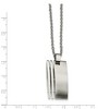 Black Bow Jewelry Men's Stainless Steel Brushed and Polished Pendant Necklace 22 Inch - 2 of 4