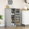 NicBex Freestanding Buffet Cabinet 41" Kitchen Pantry Sideboard Cabinet with 12 Door Shelves, 5-tier Shelving and Adjustable Shelves - 4 of 4