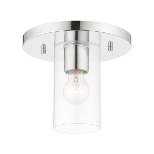 Livex Lighting Zurich 1 - Light Flush Mount in  Polished Chrome - 1 of 4