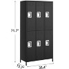 ODK 9 Doors Metal Office Storage Cabinet, Metal Lockers for Employees with 27 Hooks & 9 Shelves, 72 IN Steel Storage Cabinet for Home, Office, Gym - 2 of 4