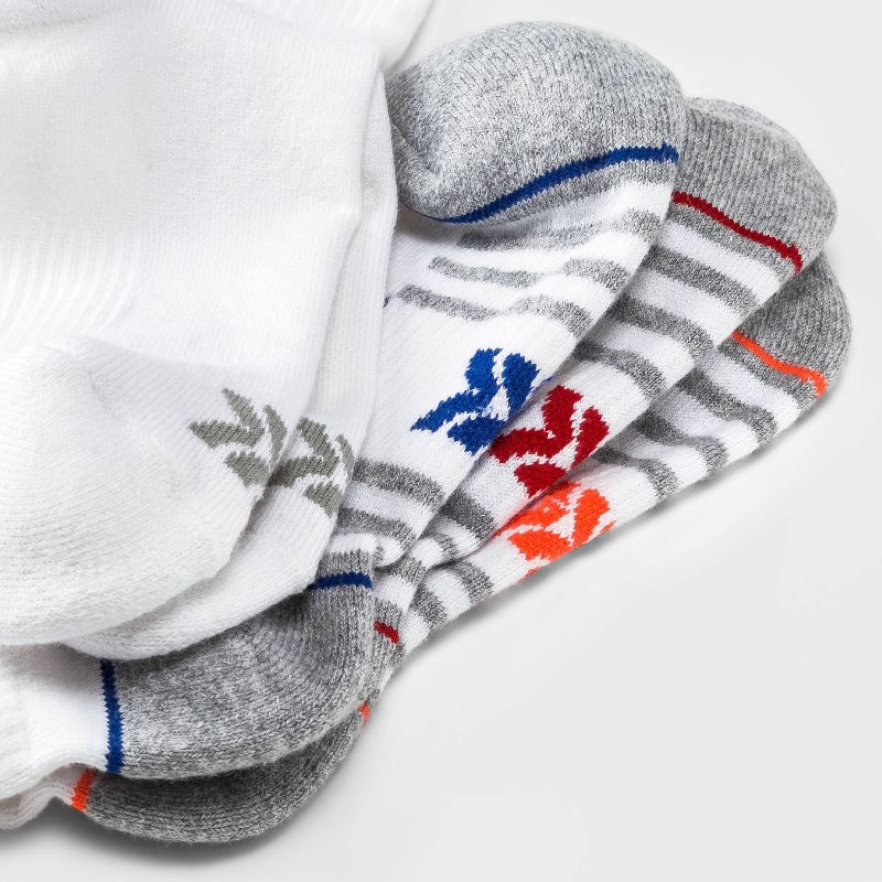 Kids' 6pk Crew Socks - All in Motion™ White, 3 of 4