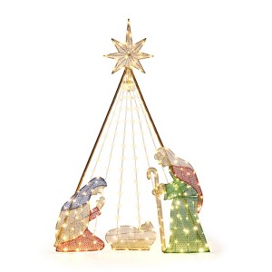 Yescom 6Ft Pre-lit Christmas Nativity Scene Set Decoration for Indoor ...