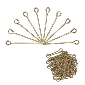 Unique Bargains DIY Craft Necklaces Bracelets Earrings Jewelry Making Iron 21 Gauge Eye Pins 500 Pcs - 1 of 4