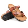 Aerothotic Irenic Womens Strappy Slide Sandals, Tan - 6 - 2 of 4