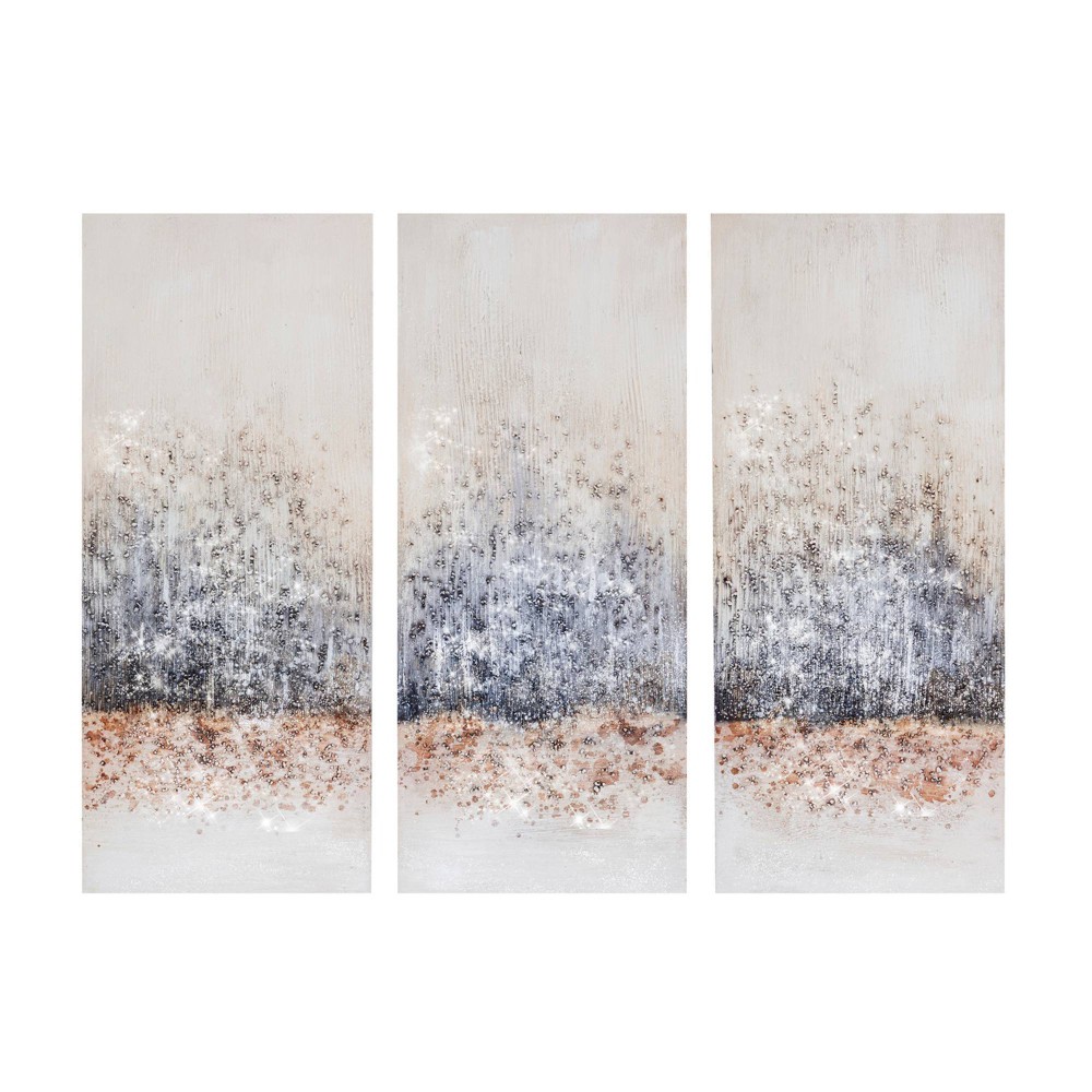 Photos - Other interior and decor  15" x 35" Twilight Mystere Hand Brush Embellished Canvas Blush/(Set of 3)