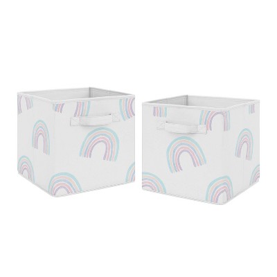 Set of 2 Rainbow Fabric Storage Bins - Sweet Jojo Designs