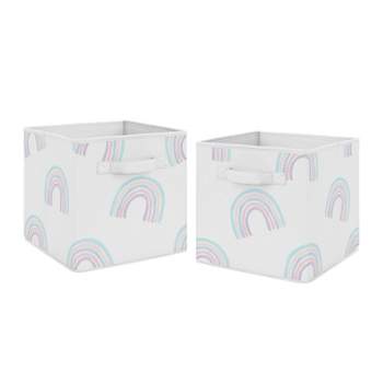 Set of 2 Rainbow Kids' Fabric Storage Bins - Sweet Jojo Designs