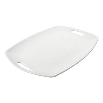 Gibson Our Table Simply White 14.5 Inch Rectangular Porcelain Serving Platter
