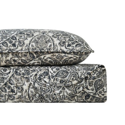 Ashanti Grey King Microfiber Quilt Set
