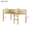 NicBex Non-Toxic Rubberwood Twin Size Loft Bed for Kids&Teens,Space-Saving Bed Platform with Guardrails,Strength Slats&Ladder,200lbs Max - 3 of 4