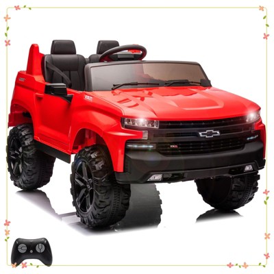 24V 2-Seater Truck Licensed Chevrolet Silverado Ride On Car Toy w/Parent Remote Control