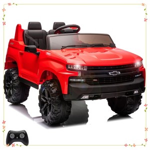 24V 2-Seater Truck Licensed Chevrolet Silverado Ride On Car Toy w/Parent Remote Control - 1 of 4