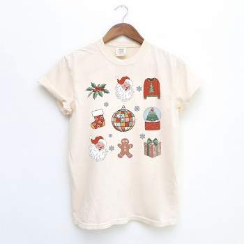 Simply Sage Market Women's Christmas Collage Short Sleeve Garment Dyed Tee