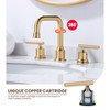 WOWOW 8 in. Widespread Double Handle Bathroom Faucet with Drain Kit in Brushed Nickel-2 PCS - 4 of 4