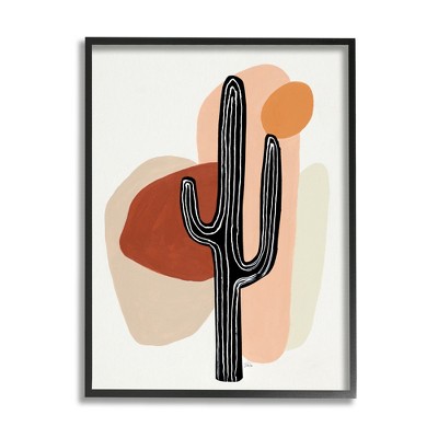 Stupell Industries Western Terracotta Abstract Desert Cactus Plant
