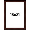 PosterPalooza | Distressed Brown Picture Frame - UV Acrylic, Foam Board Backing, Hanging Hardware - 2 of 4