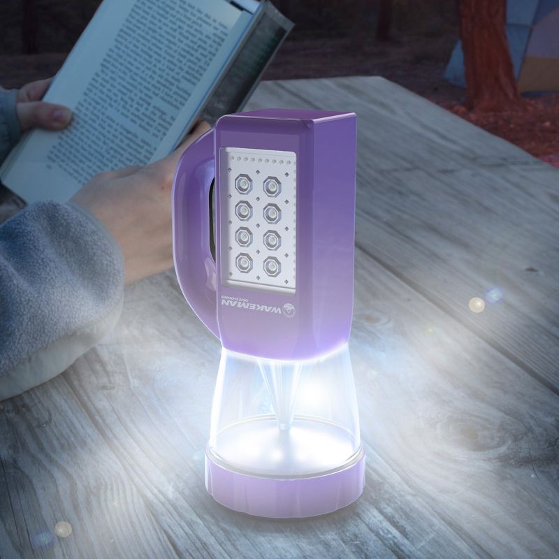 3-in-1 LED Lantern - Compact, Lightweight Camping Light, Flashlight, and Panel Illumination for Reading and Emergencies by Wakeman Outdoors (Purple), 2 of 7