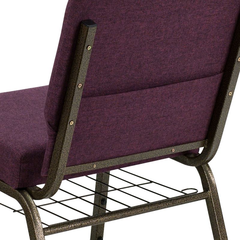 Emma and Oliver 21"W Church/Reception Guest Chair with Communion Cup Book Rack, 6 of 13