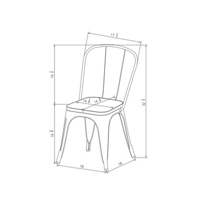 carlisle high back dining chair