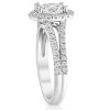 Pompeii3 1.75Ct Diamond & Oval Moissanite Engagement Wedding Ring Set 14k White Gold - 2 of 4