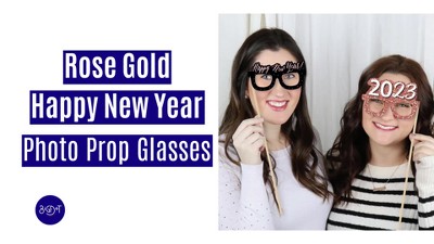 Big Dot Of Happiness Rose Gold Happy New Year Glasses - Paper Card Stock  2024 New Year's Eve Party Photo Booth Props Kit - 10 Count : Target