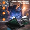 Flame-Resistant 3-Panel Welding Screen ¨C Transparent Green PVC Safety Curtain with Steel Frame & Lockable Swivel Casters - 2 of 4