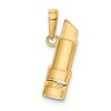 Black Bow Jewelry 14k Yellow Gold, White Rhodium and Enamel Red Lipstick Pendant - 3 of 4