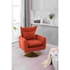 CAVINAS Linen Upholstered Swivel Accent Chair with Wood Frame,Classic Swivel Chair for Bedroom,Reading Room - 2 of 4