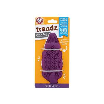 Arm & Hammer Treadz Small Gator Dental Dog Toy for Strong Chewers - 5.2"