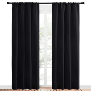 NICETOWN Blackout Curtains Rod Pocket Thermal Insulated Privacy Drapes (2 Panels) - 1 of 4