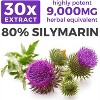 USDA Organic Milk Thistle Capsule, 80% Silymarin Supplement for Liver Support, 9,000mg Milk Thistle Extract for Liver Detox, Pure Co, 60 or 120ct - 4 of 4