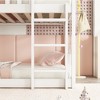 Twin Over Twin Over Twin Bunk Bed with Ladder and Guardrails - 4 of 4