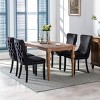 Modern Classic Velvet Wingback Dining Chair Set of 2 with Nailhead Trim and Solid Wood Legs for Dining Room-Baofuwish - 3 of 4