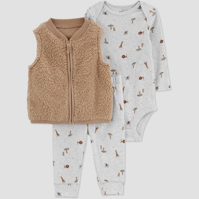 Carter's Just One You® Baby Boys' Safari Vest - Heather Gray Newborn