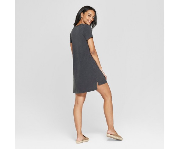 Women's Short Sleeve U-Neck T-Shirt Dress - Universal Thread&#153; Gray XS