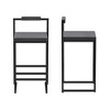 RISOKEYS Bar Stools-Upholstered Velvet Counter Height Barstools for Kitchen Island - Set of 2 Bar Chairs with Footrest & Backrest - 2 of 4