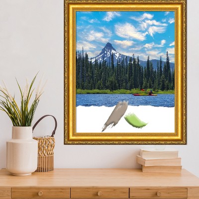 Colonial Embossed Gold Pine Wood Wall Picture Frame