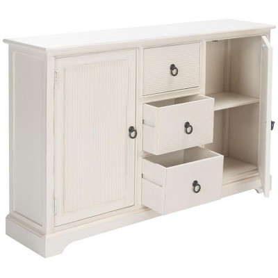 Adiland Distressed White 2-Door 3-Drawer Console Table