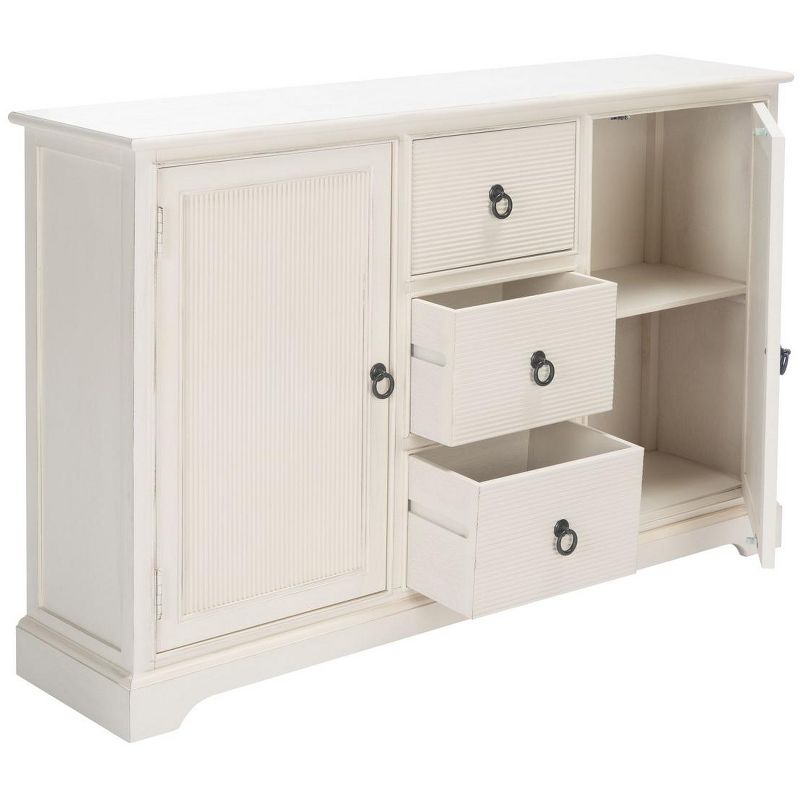Adiland 2 Door & 3 Drawers Console Table - Distressed White - Safavieh., 4 of 10