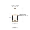 Capital Lighting Bleeker 4 - Light Chandelier in  Aged Brass/Black - 2 of 4