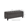 NicBex Storage Bench Upholstered Tufted Button with Spindle Wooden Legs for Bedroom and Entryway - 4 of 4