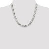 Black Bow Jewelry Men's 8.5mm Sterling Silver Solid Beveled Curb Chain Necklace - 2 of 4