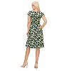 Women's Solid And Print V-neck Skater Dress - 3 of 3