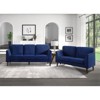 Tolley Velvet Loveseat in Blue - Lexicon - 3 of 4