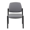 Armless Guest Chair Gray - Boss Office Products: Sturdy Mid Back, Antimicrobial Vinyl, 300 lbs Capacity - image 4 of 4