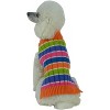 Pet Life (R) Tutti-Beauty Rainbow Heavy Cable Knitted Ribbed Designer Turtle Neck Dog Sweater - 2 of 3